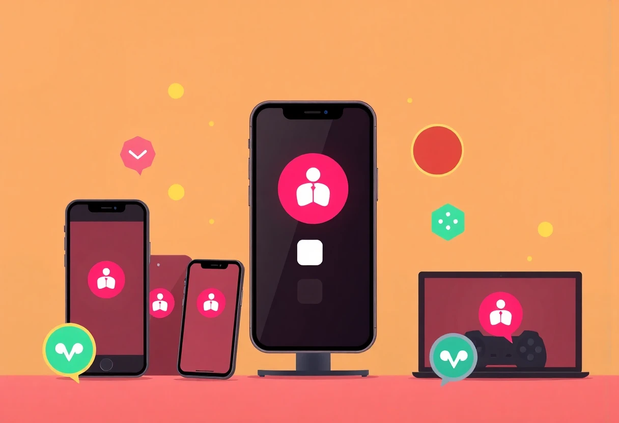 Abstracte compositie van fitnessapps