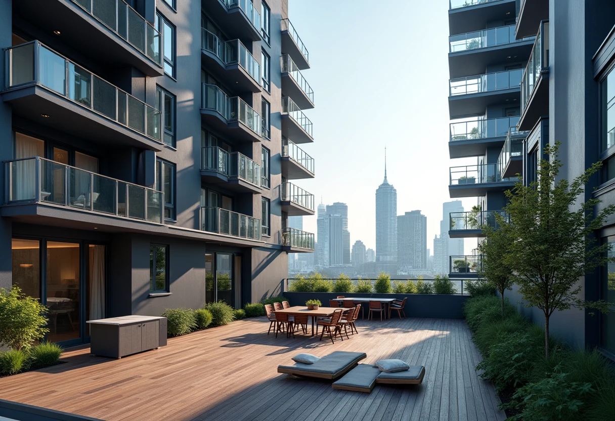 Exterior of an urban apartment building