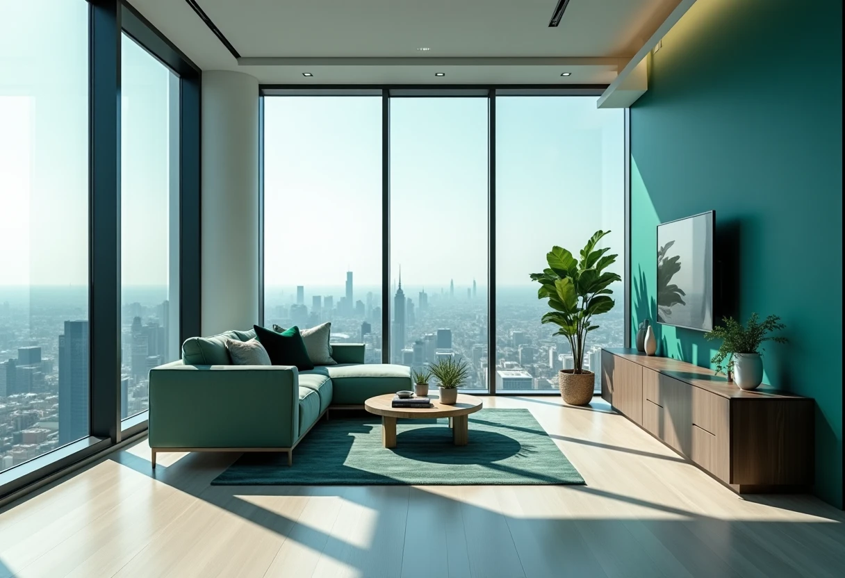 Modern apartment with city view