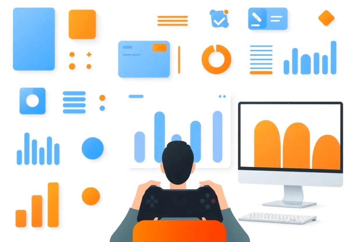 Abstract budgeting tools illustration