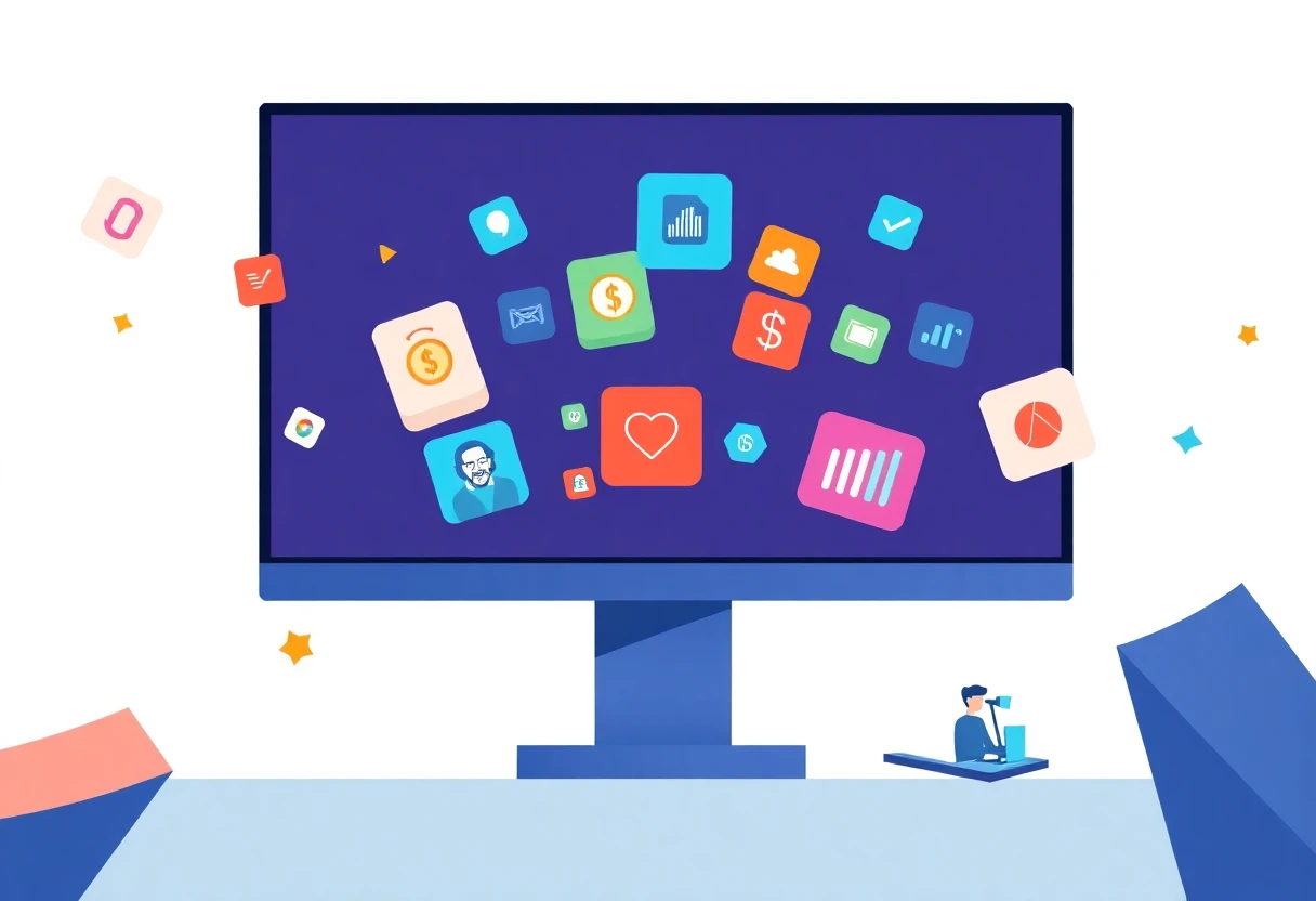 Diverse budgeting app icons