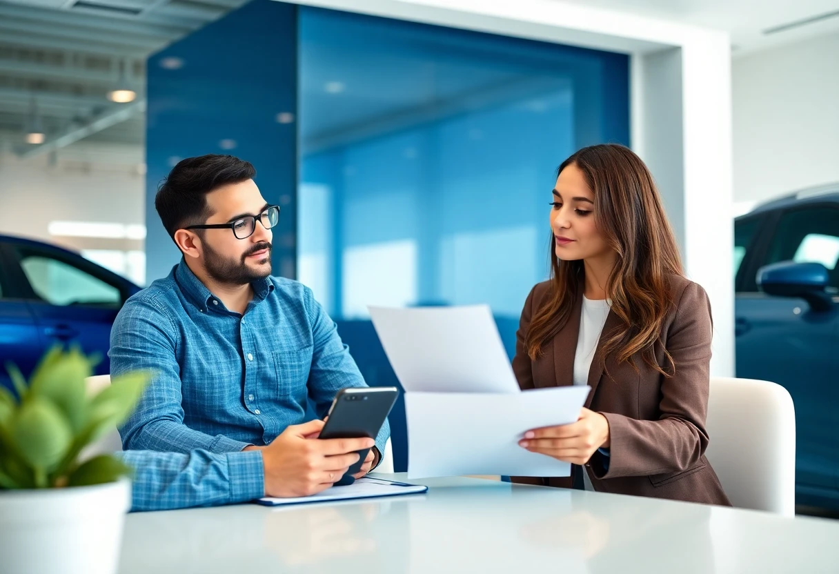 Discussing car loan options