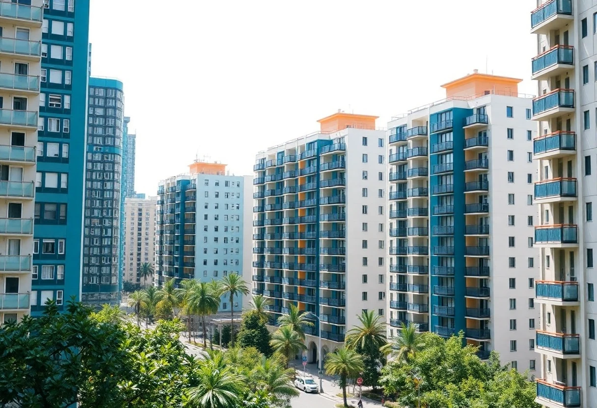 Modern apartment complex