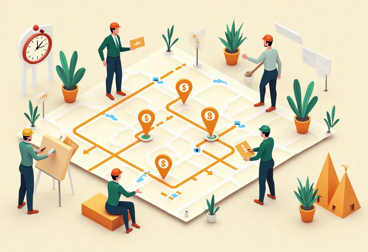Construction job career growth map