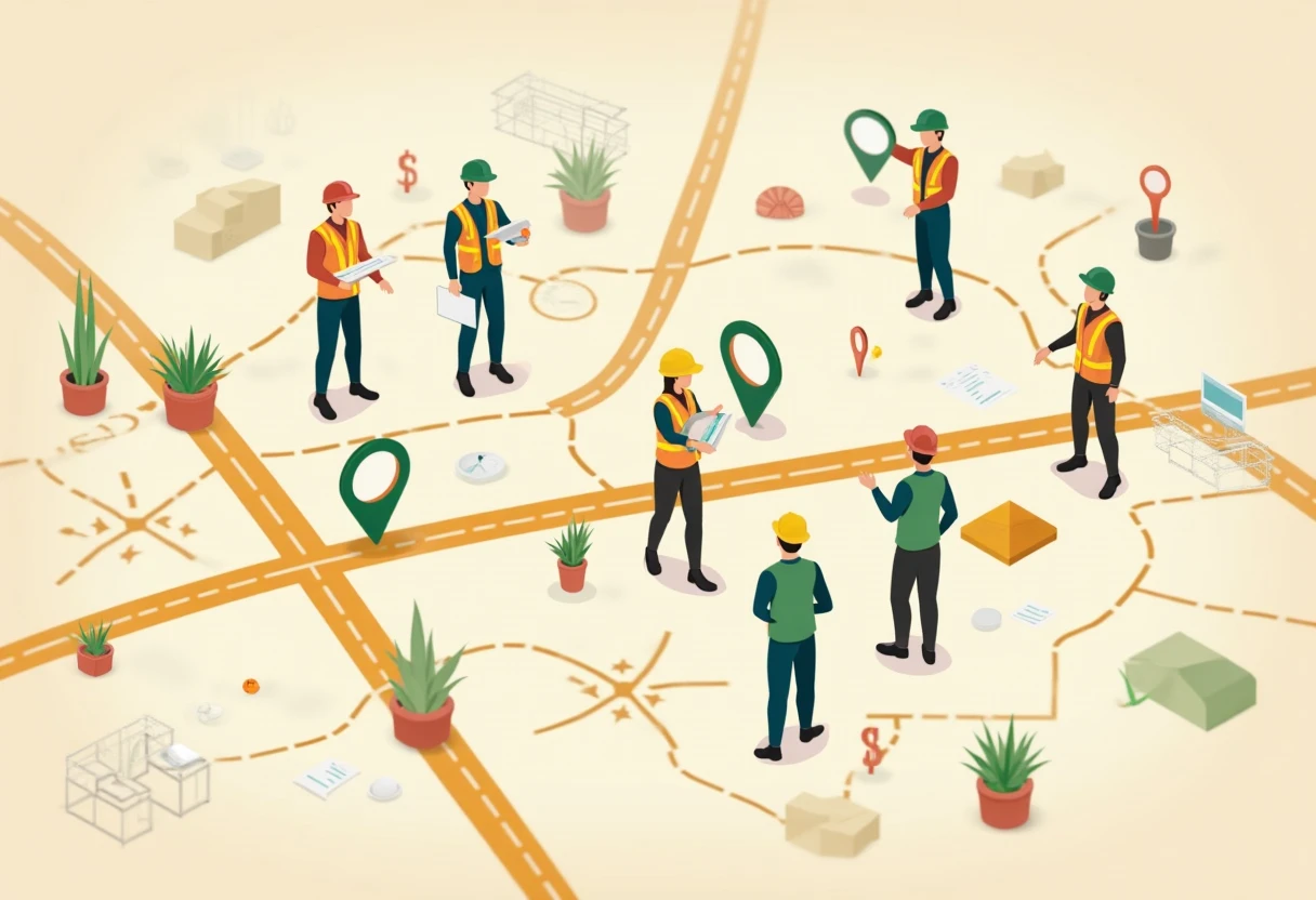 Construction job flexibility map