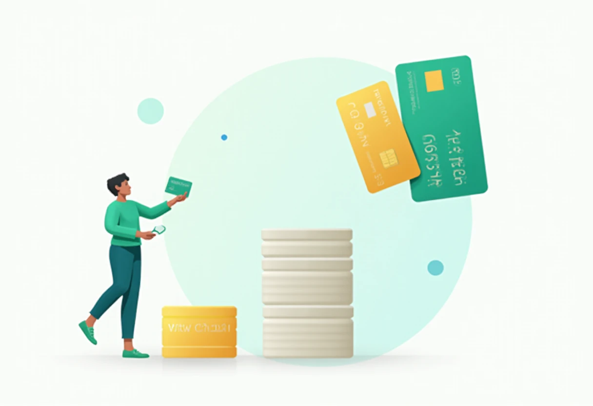 Credit card rewards concept