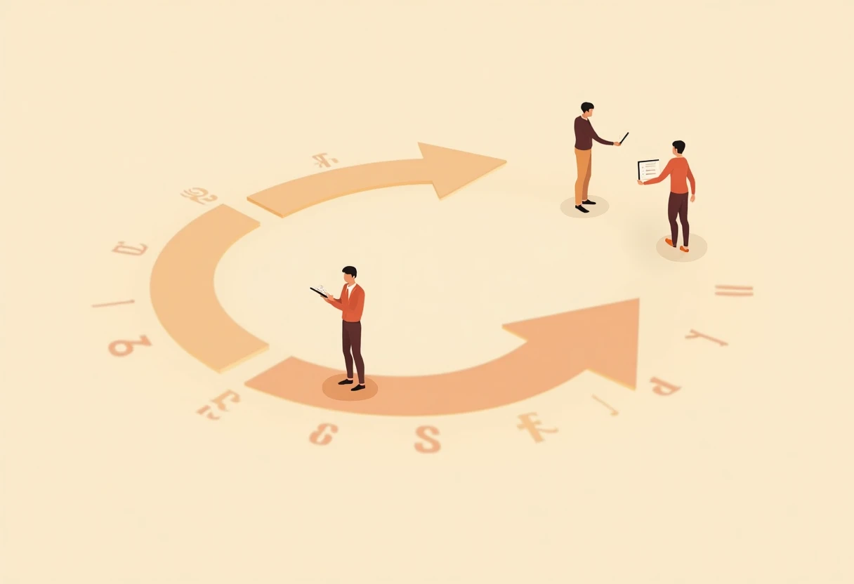 Flexible work schedule illustration