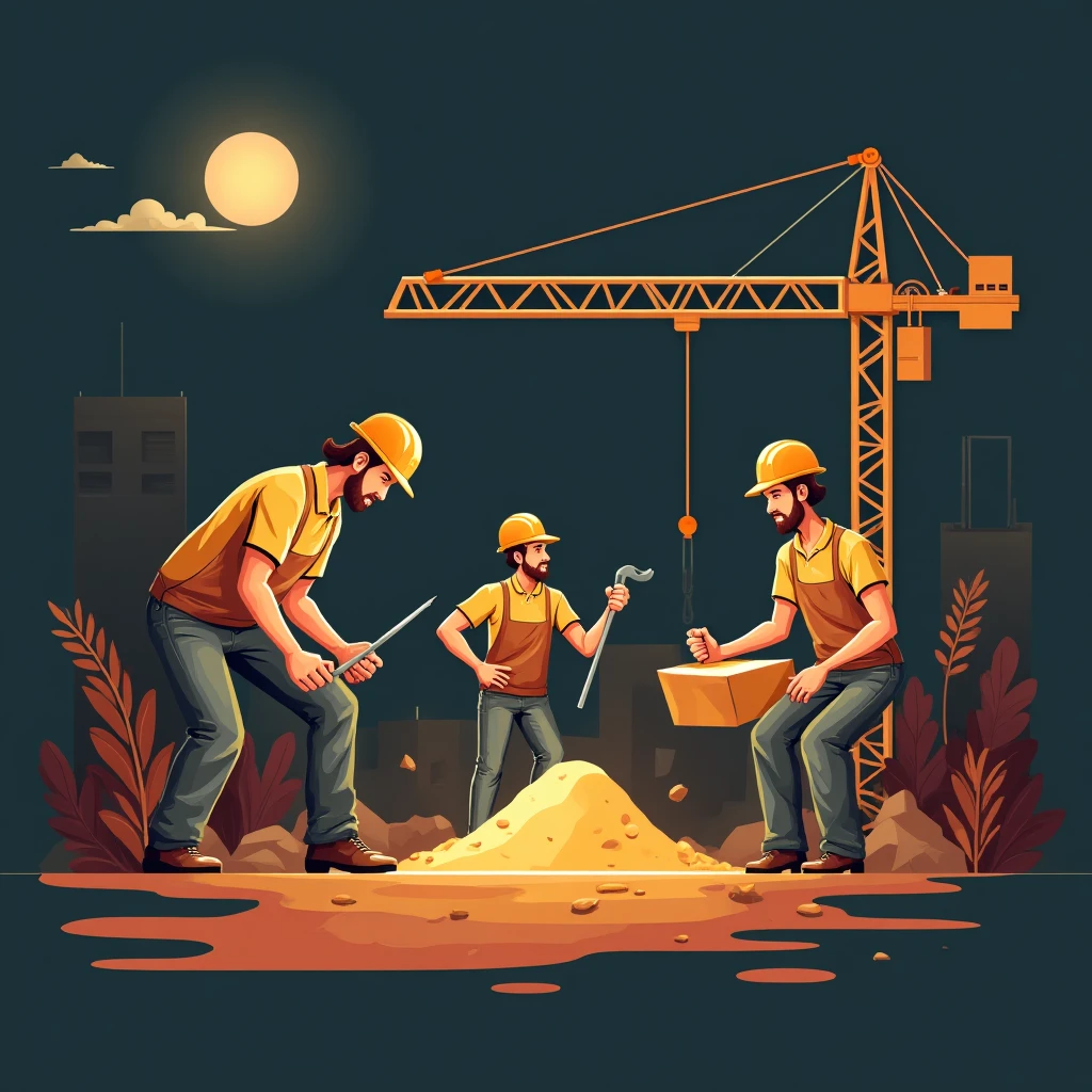 Construction teamwork
