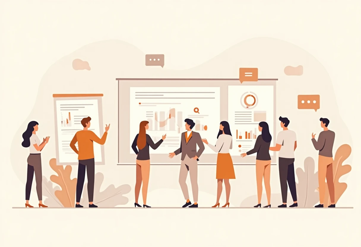 Presenting data insights to a team