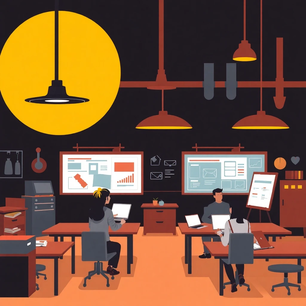 Modern classroom setting