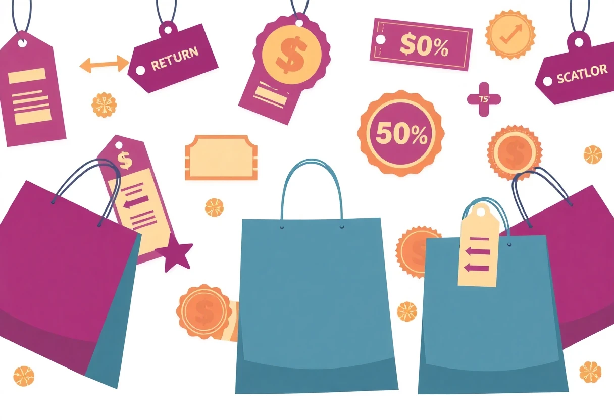 Illustration of shopping savings
