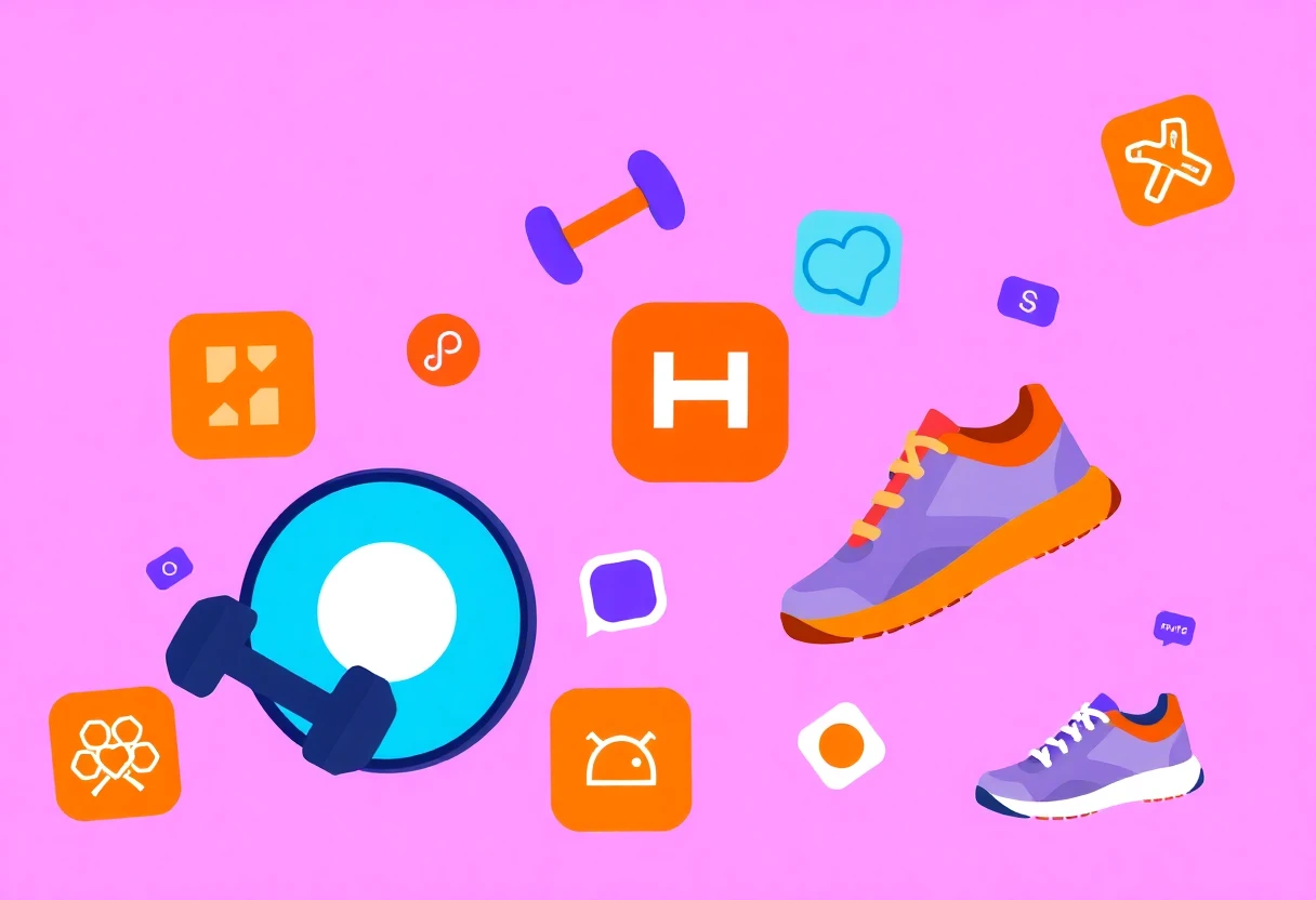 Geometric fitness app representations