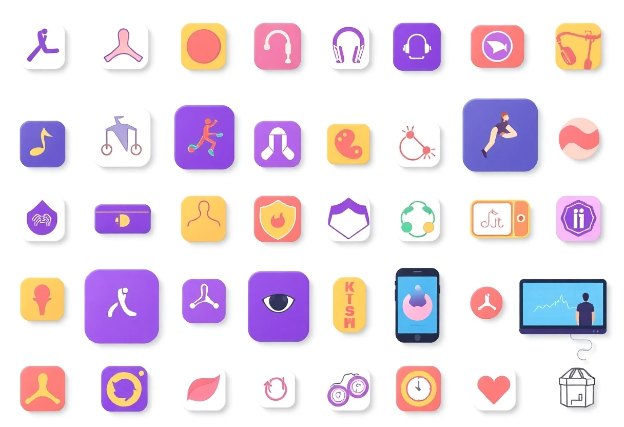 Fitness app icons