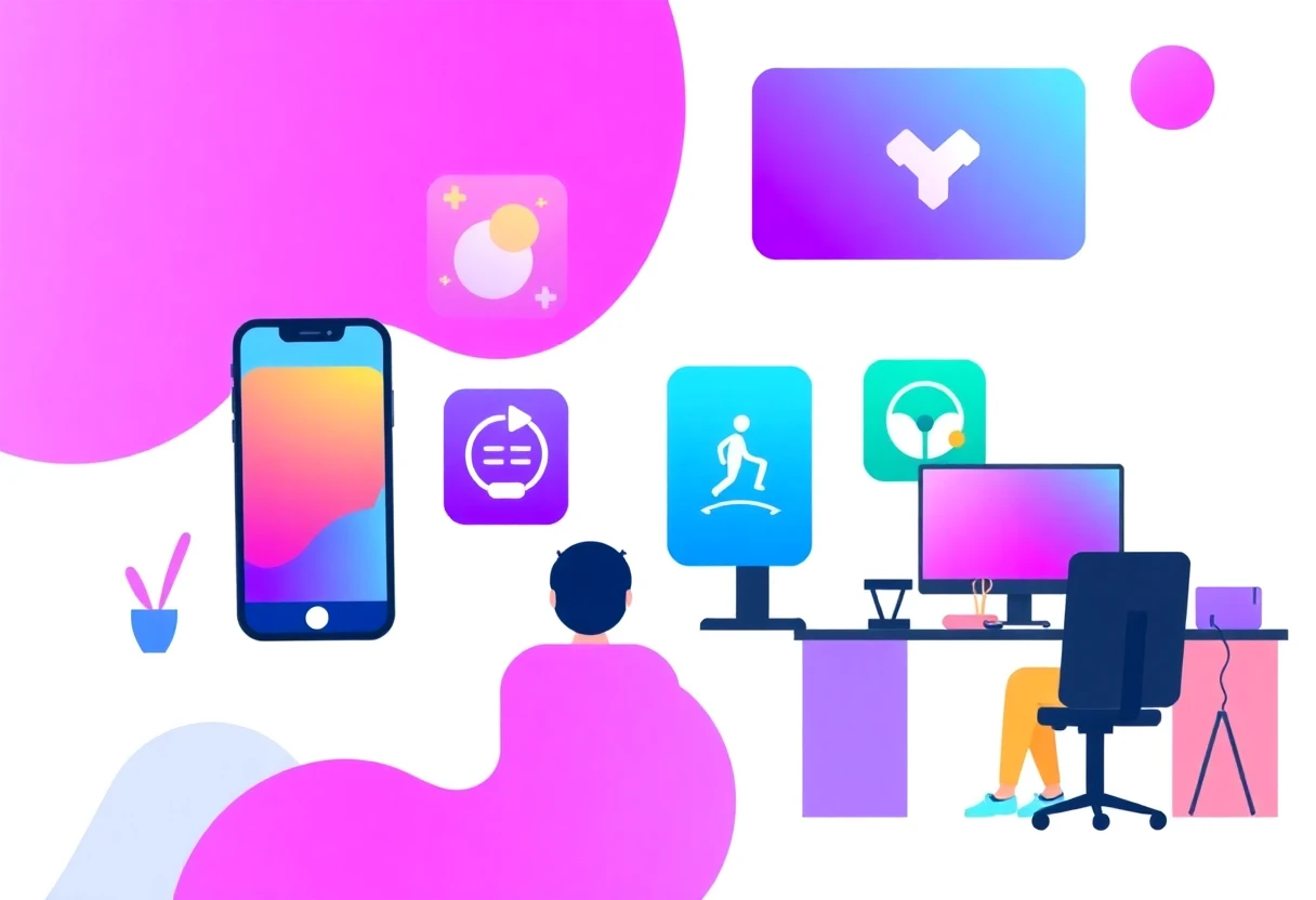 Free fitness apps illustration