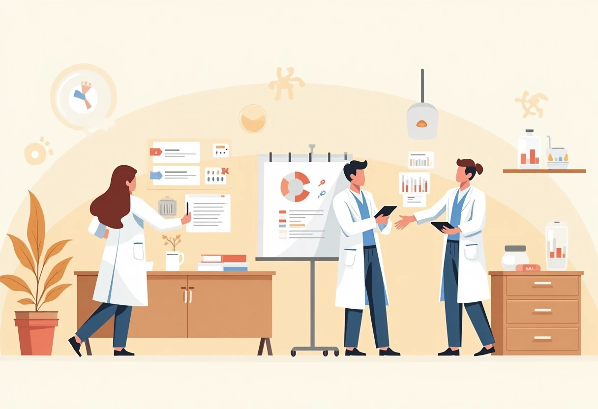 Healthcare team working together