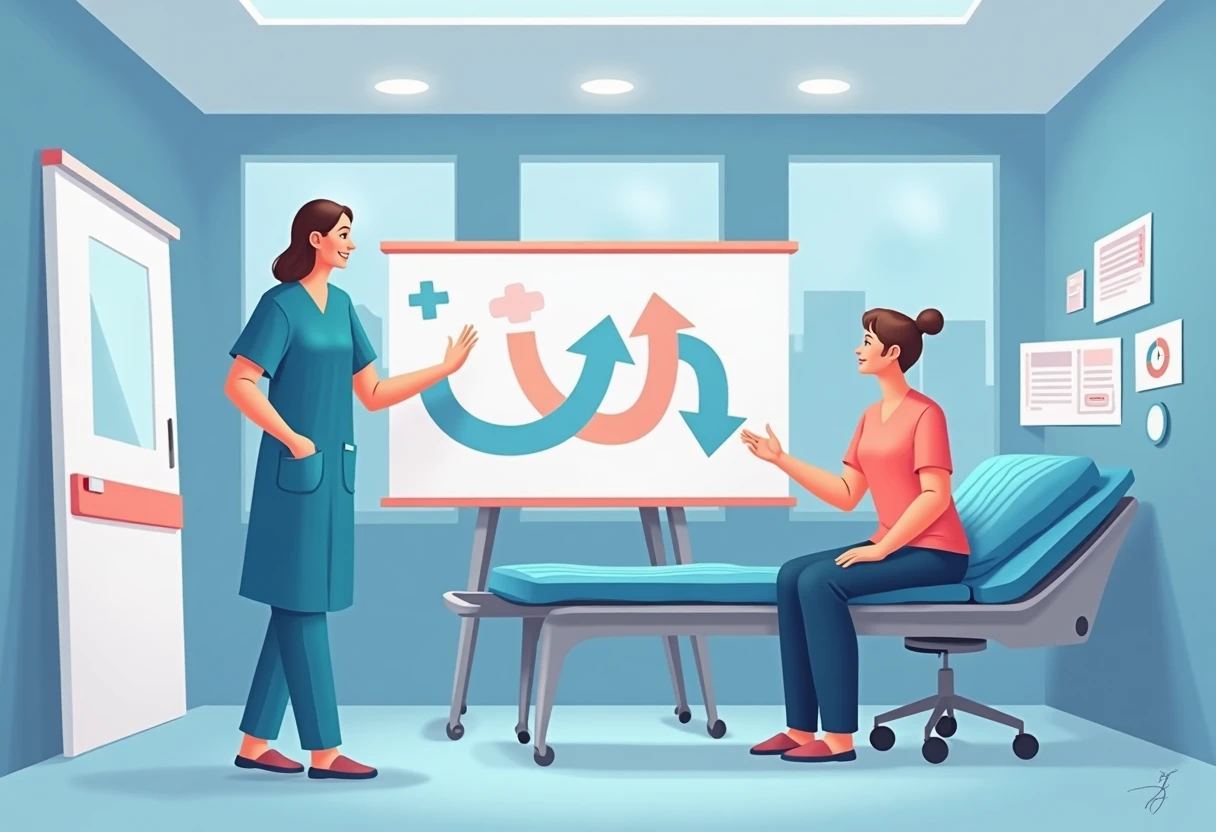 Nurse working in a modern hospital