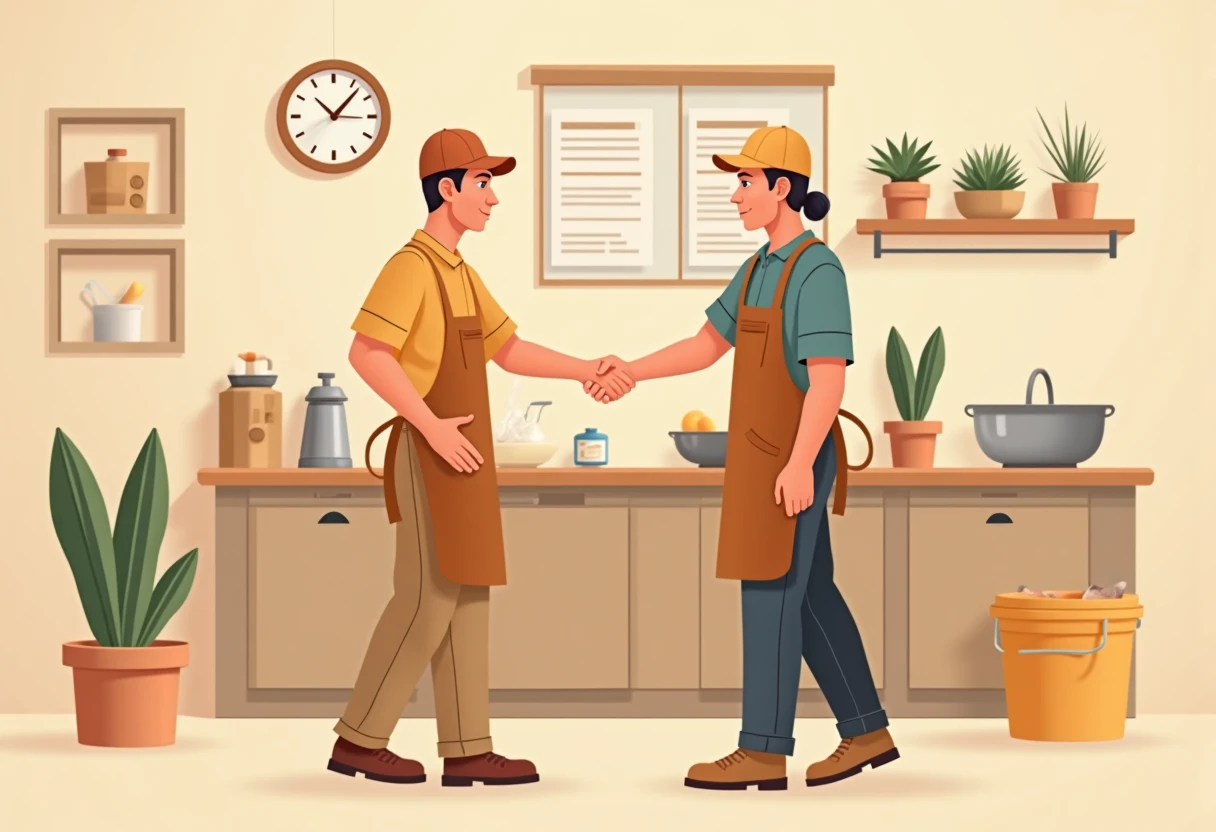 Chefs collaborating in a hotel kitchen