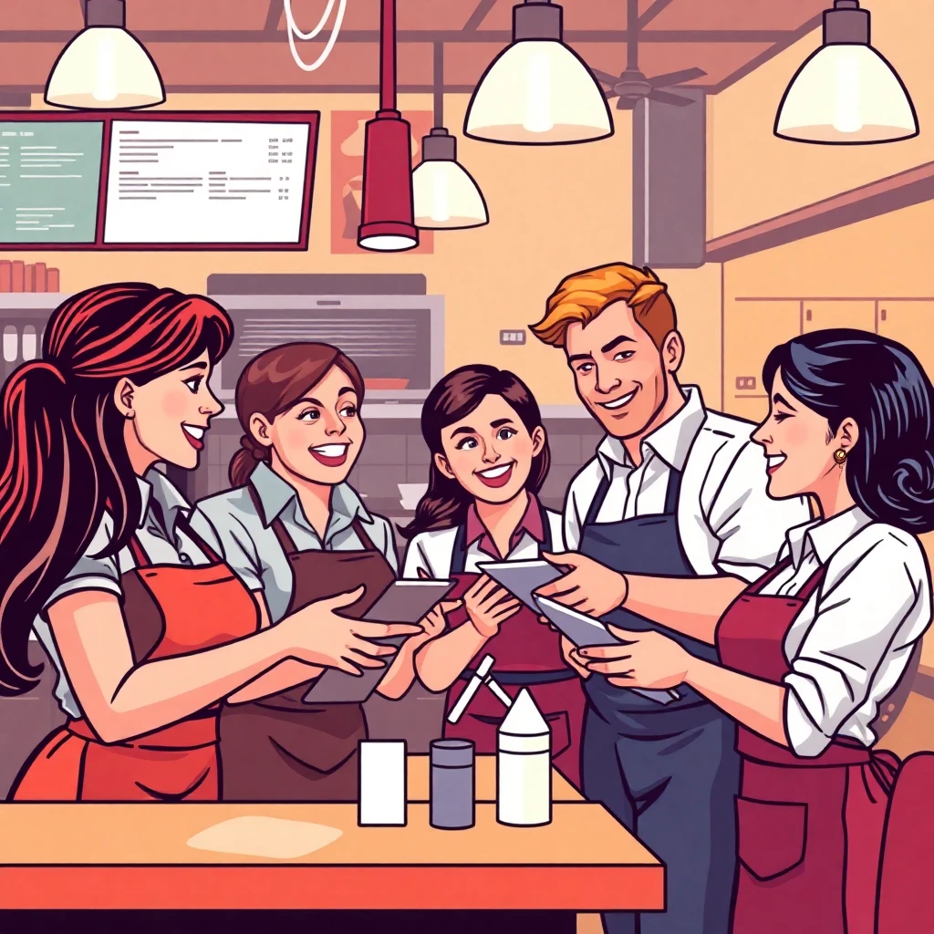 Teamwork in a bustling restaurant
