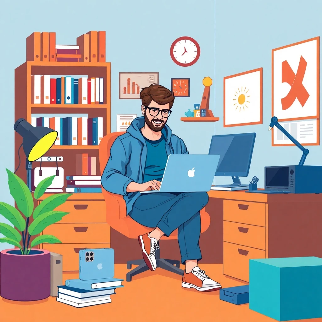 IT support professional in a home office