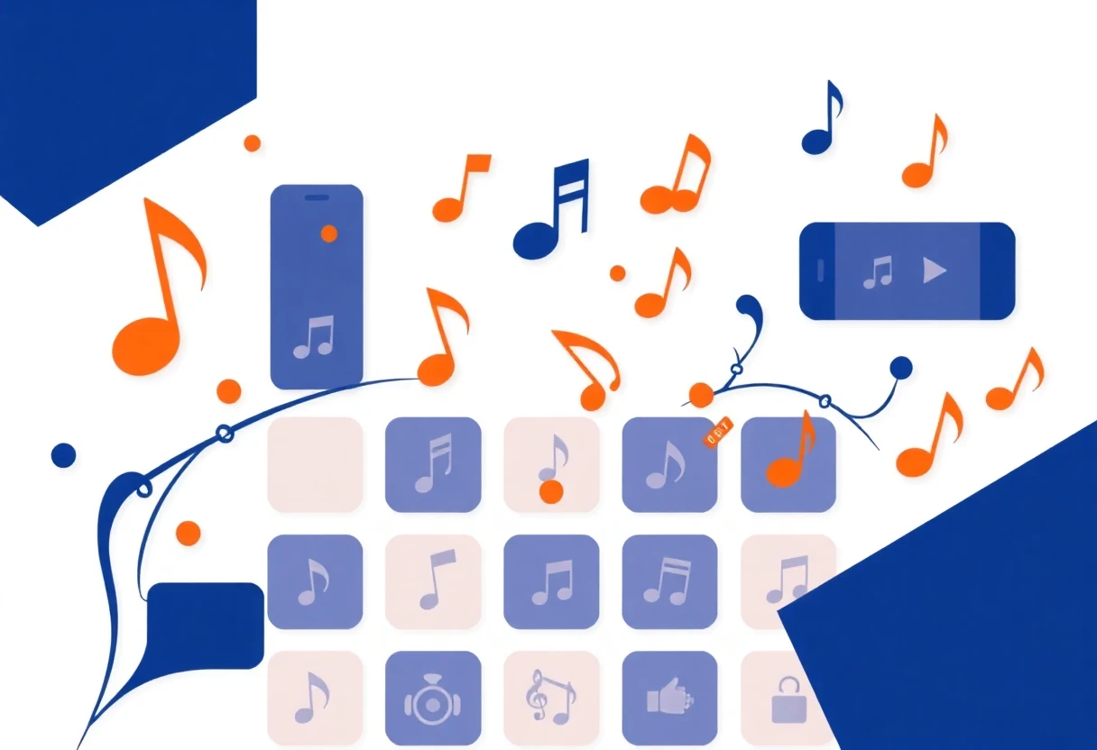 Music streaming app concept