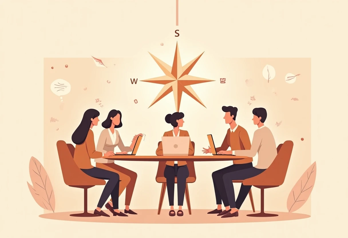 Professionals discussing career opportunities