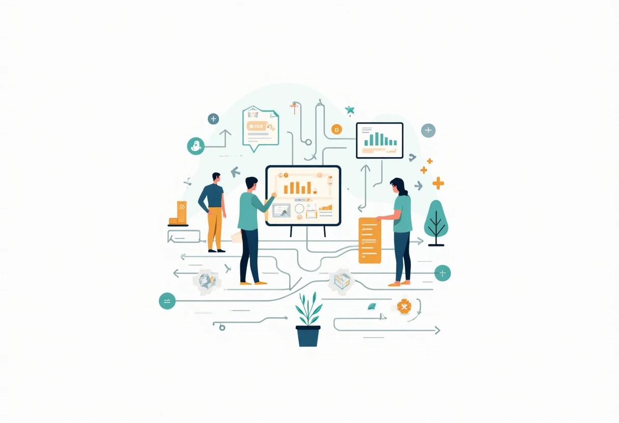 Cybersecurity network illustration