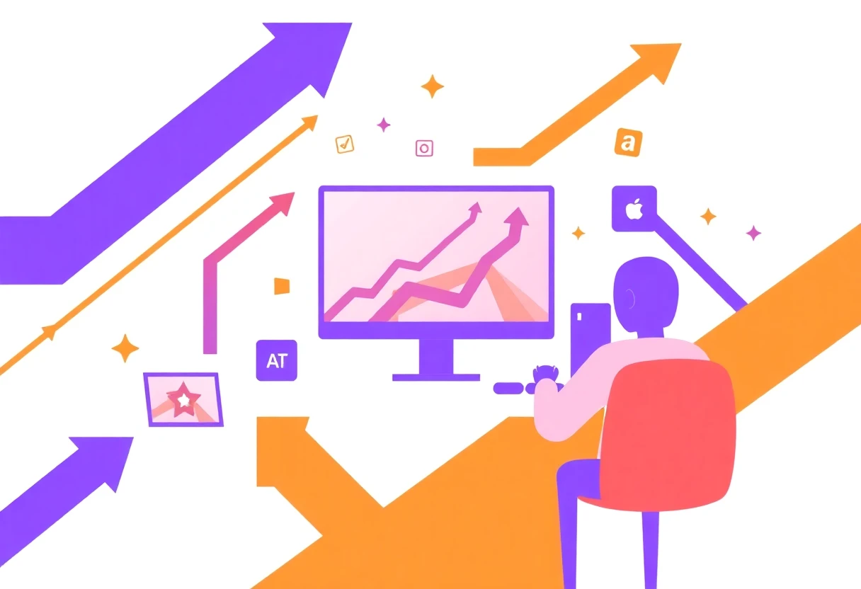 Navigation and traffic app illustration