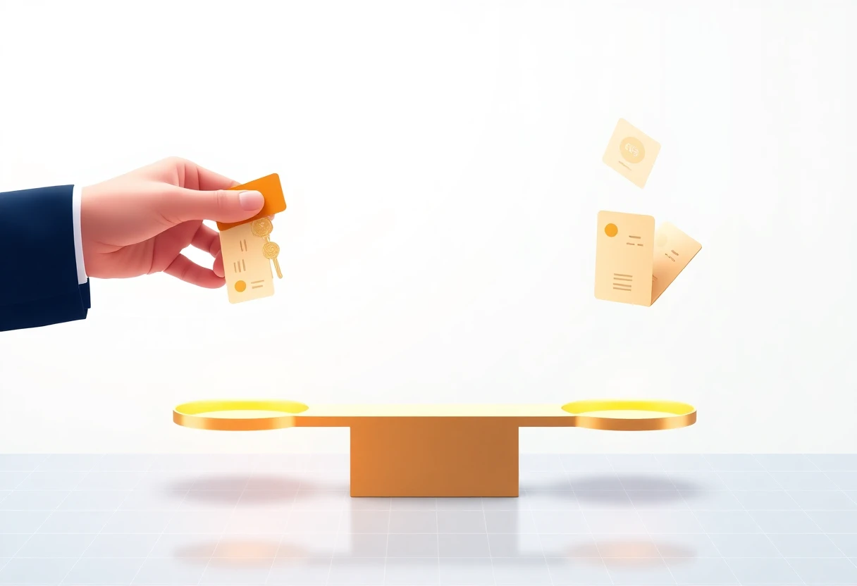 Balance scales representing financial decisions