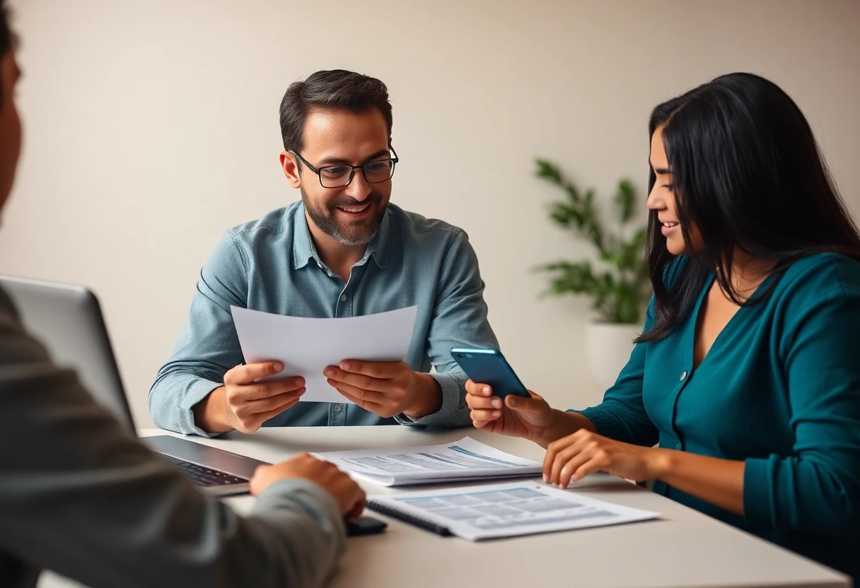 Person reviewing loan documents