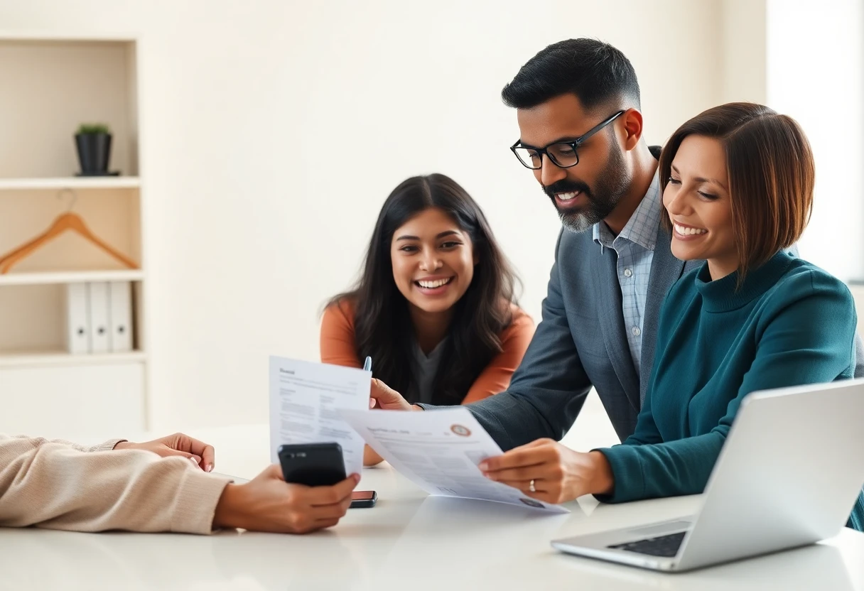 Professional reviewing loan offers