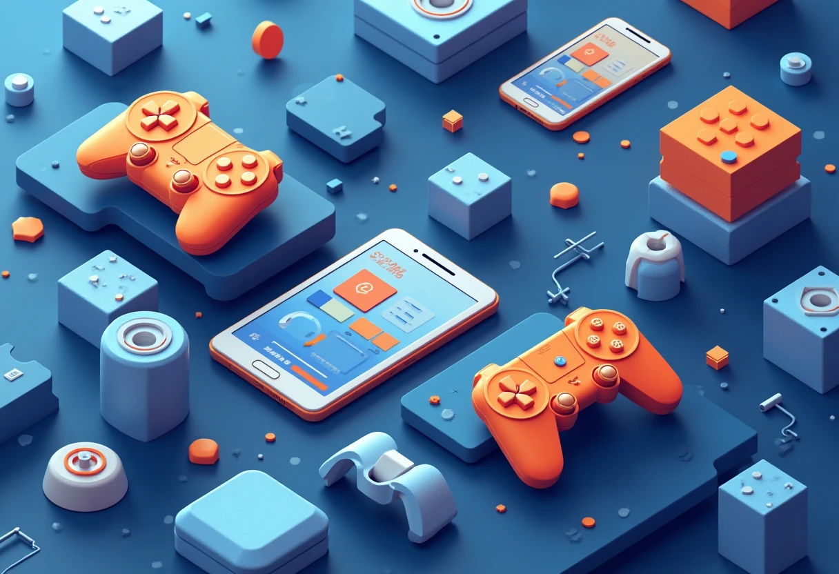Abstract app icons representing productivity tools