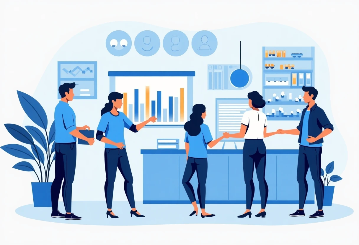 Teamwork in a retail setting