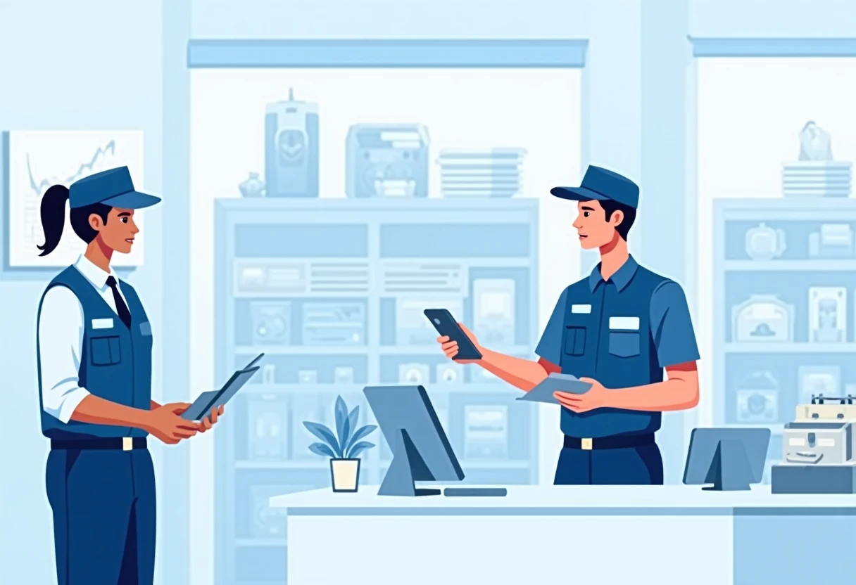 Retail security officer on duty
