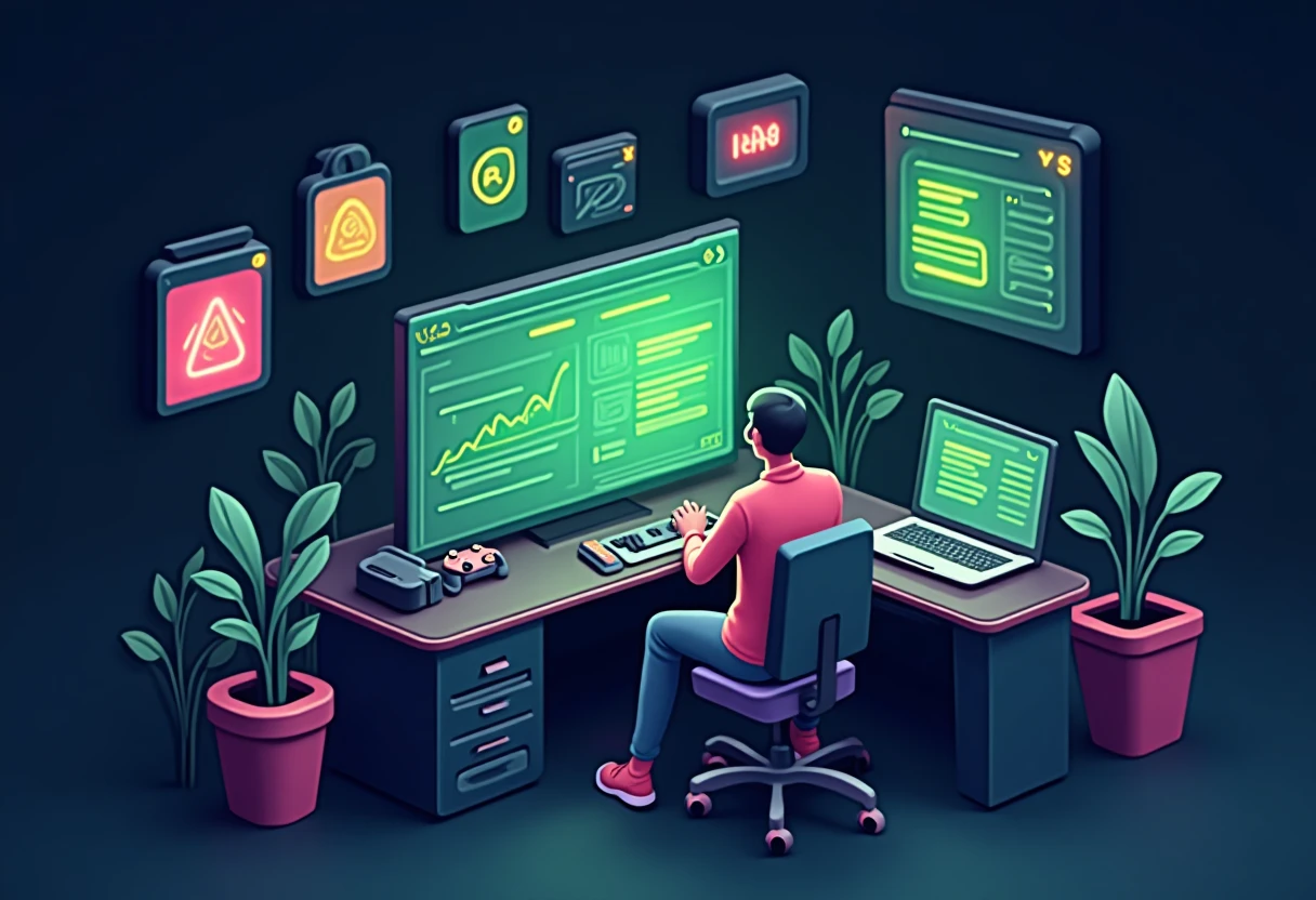 Gaming strategy illustration