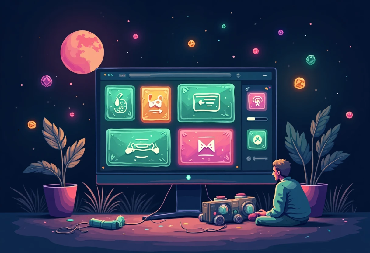 Abstract representation of gaming quizzes