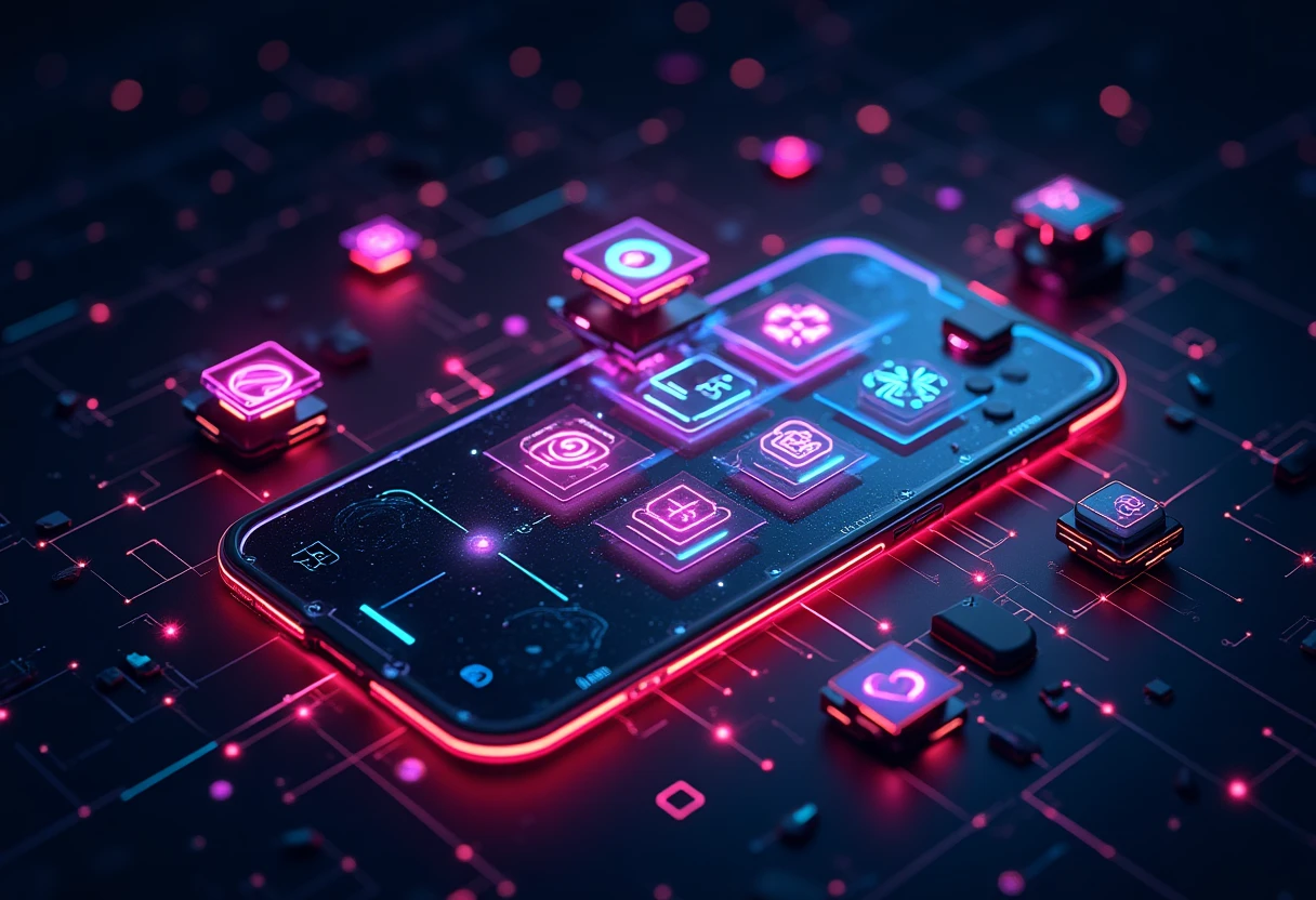 Social media app interface