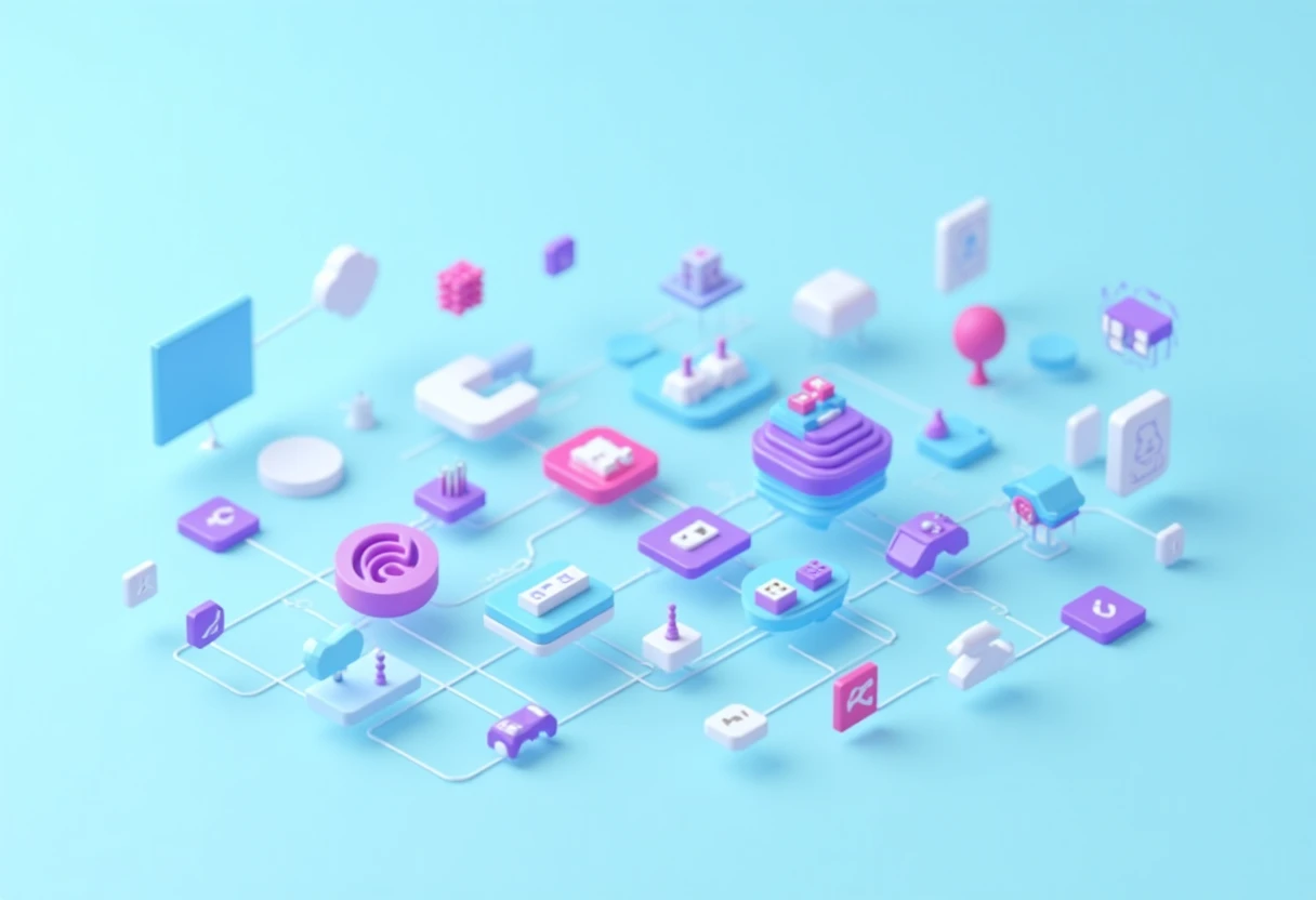 Social media network illustration