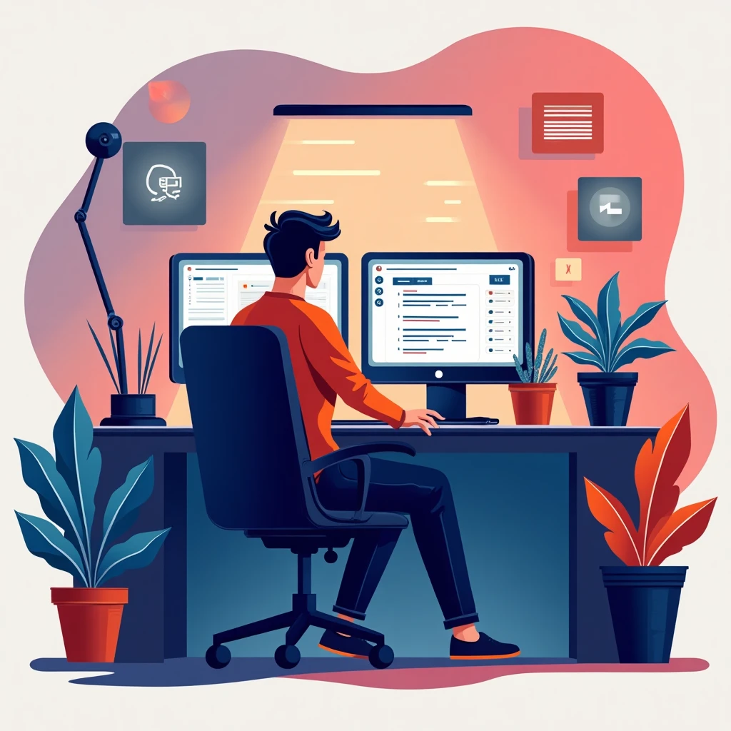 Front-end development workspace