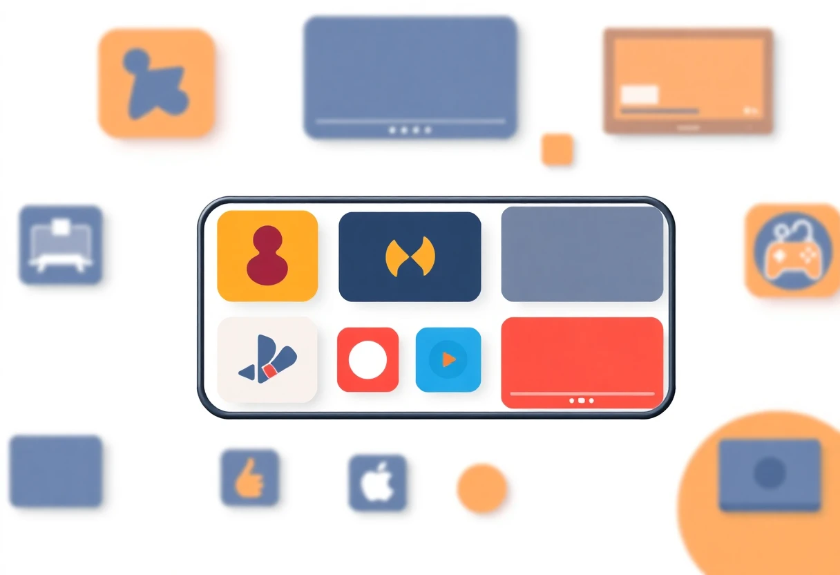Video streaming app icons