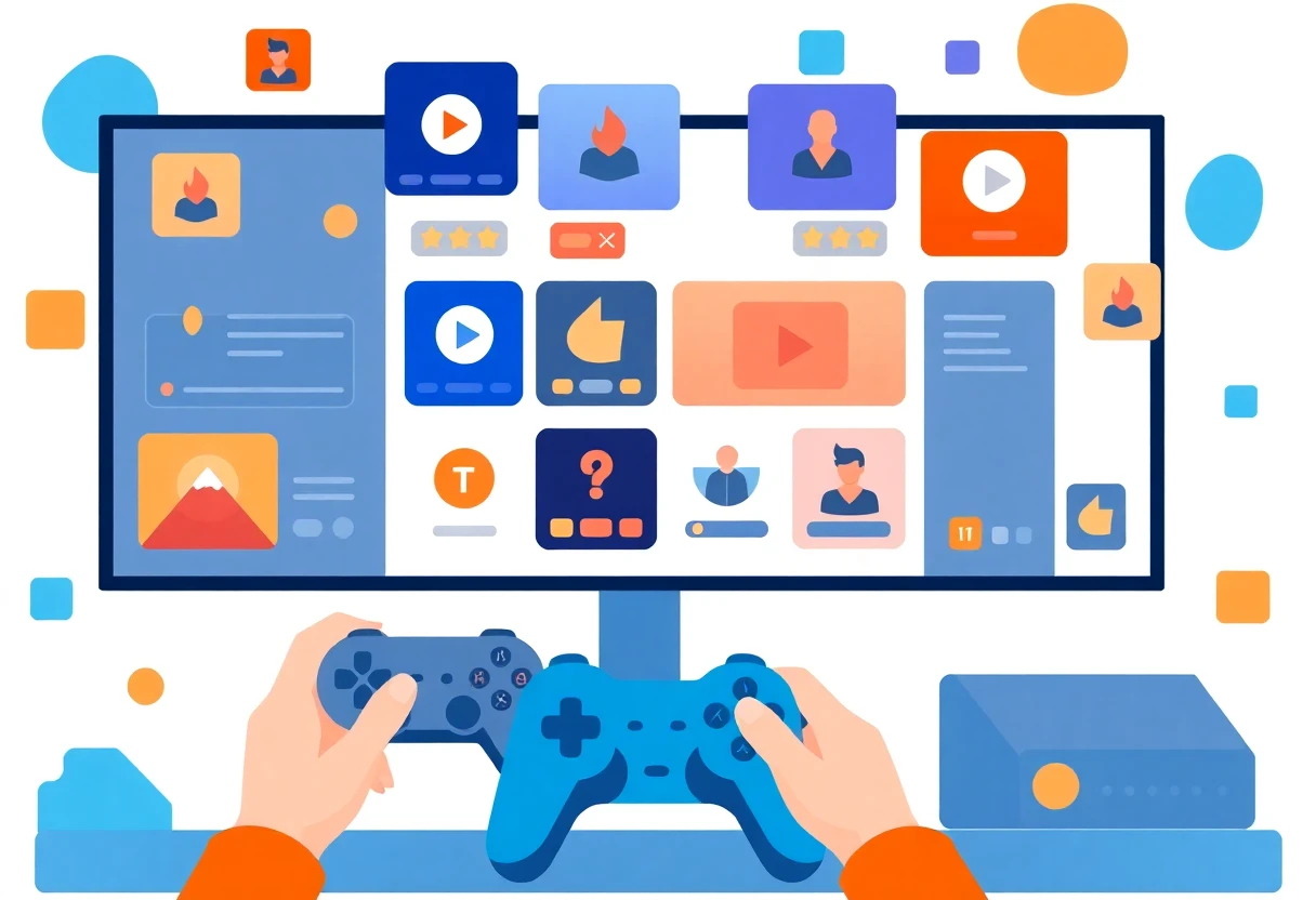 Streaming app features illustration