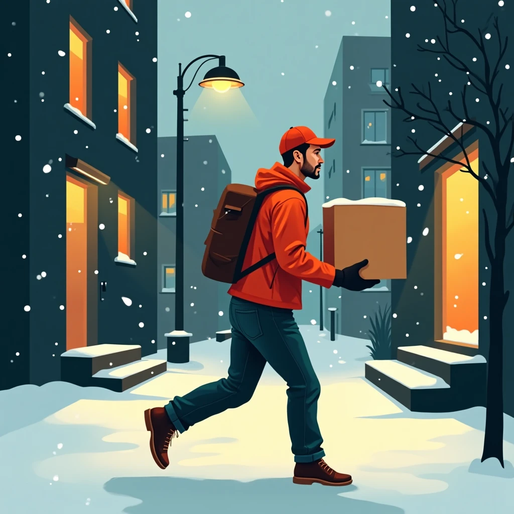 Winter delivery job