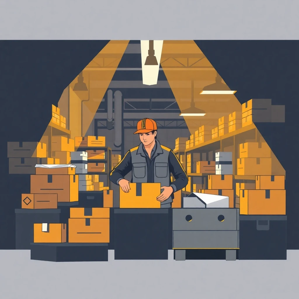 Courier sorting packages