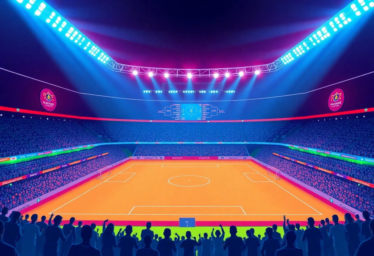 Stade de la Bundesliga illuminé