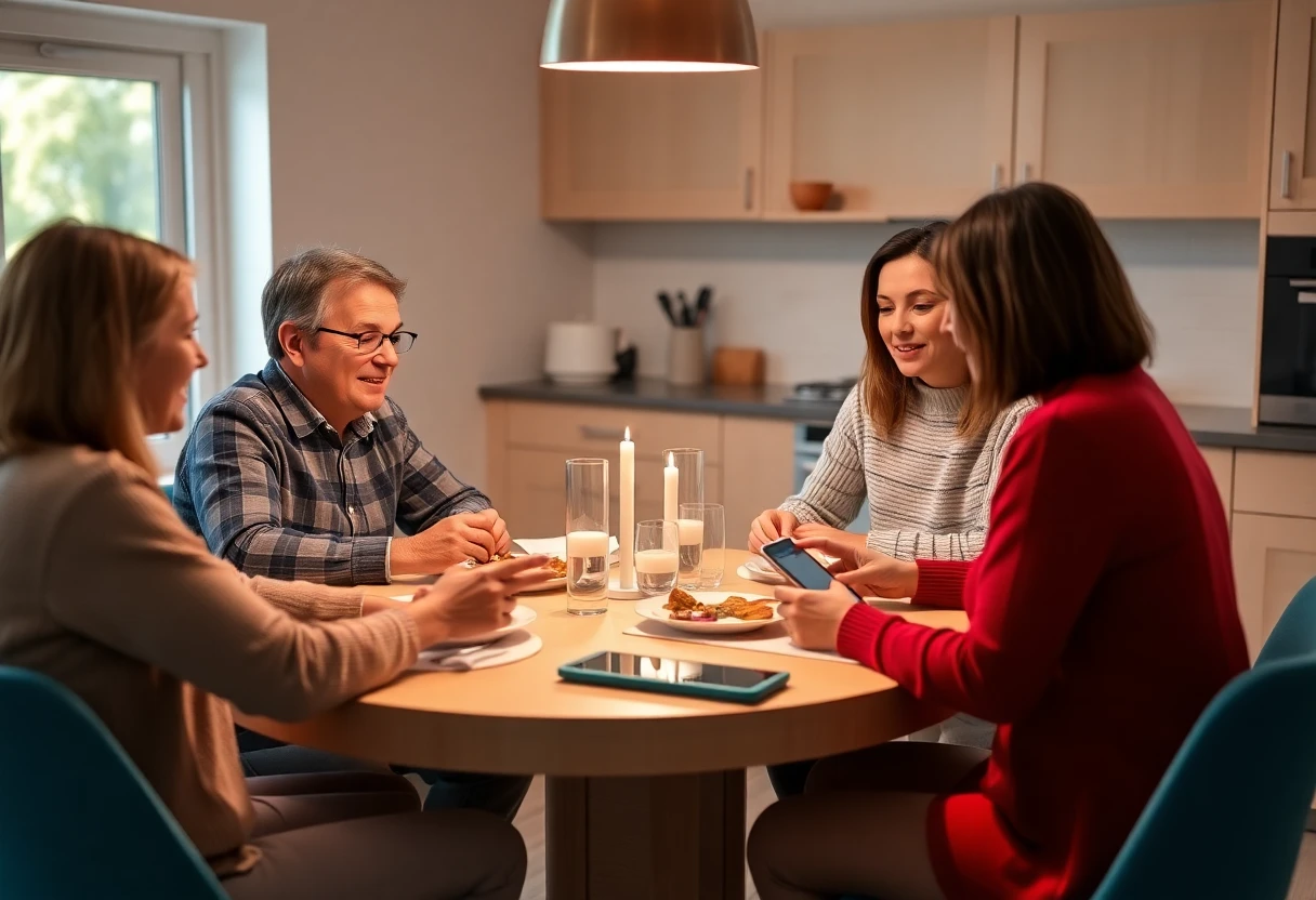 Réunion familiale autour d'options financières