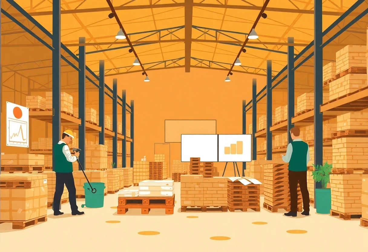 Travail en entrepôt moderne