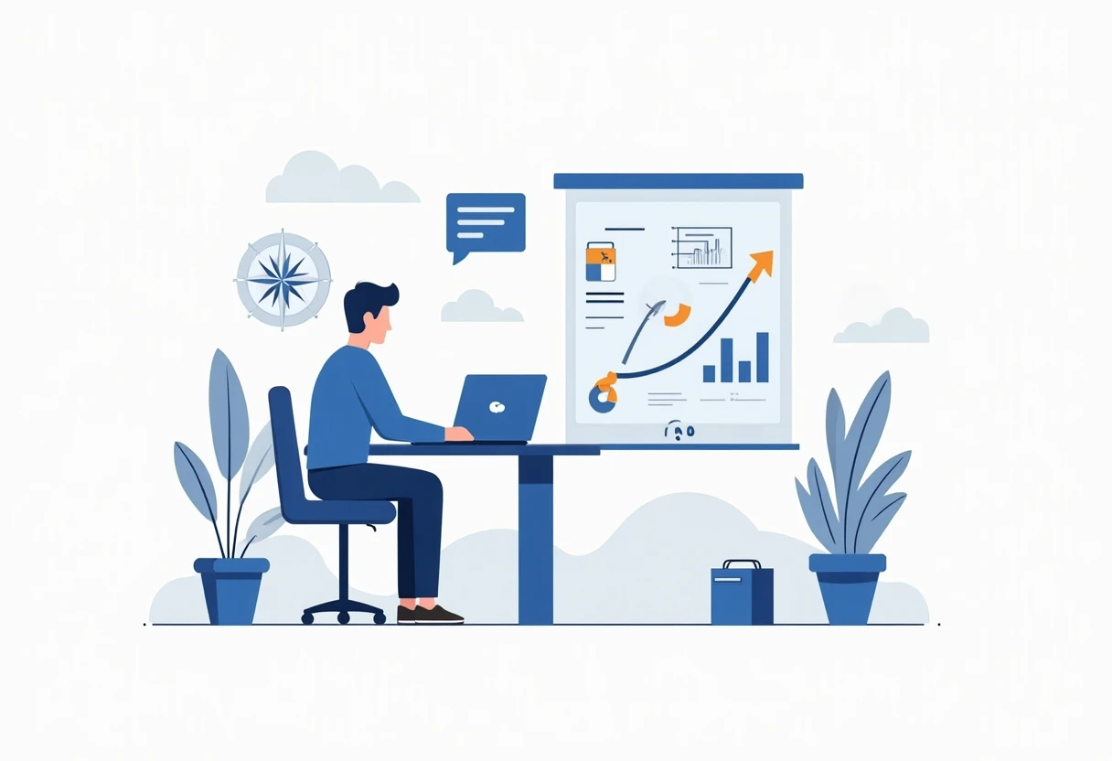 Consultor de Salesforce trabajando remotamente