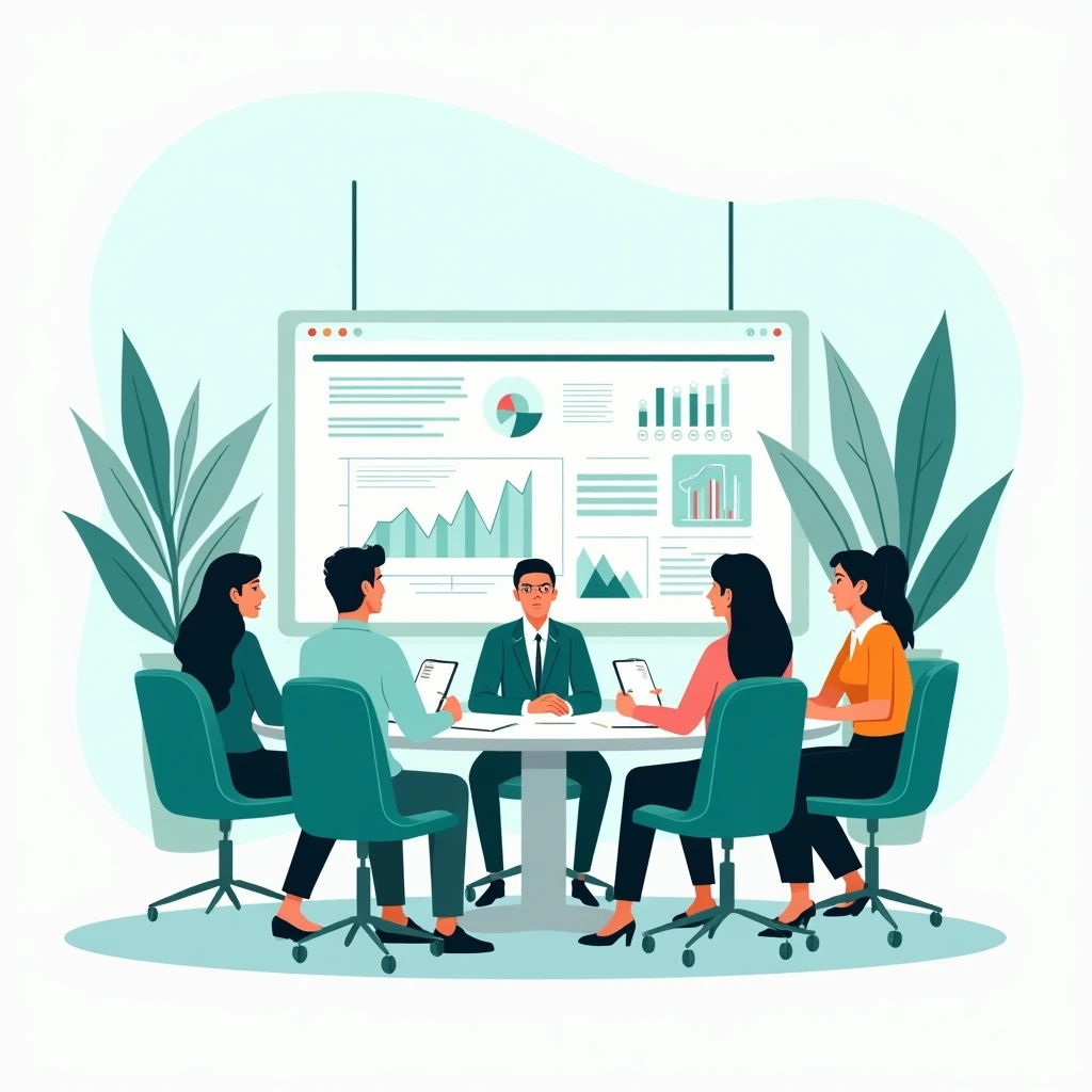 Reunión de equipo en entorno profesional