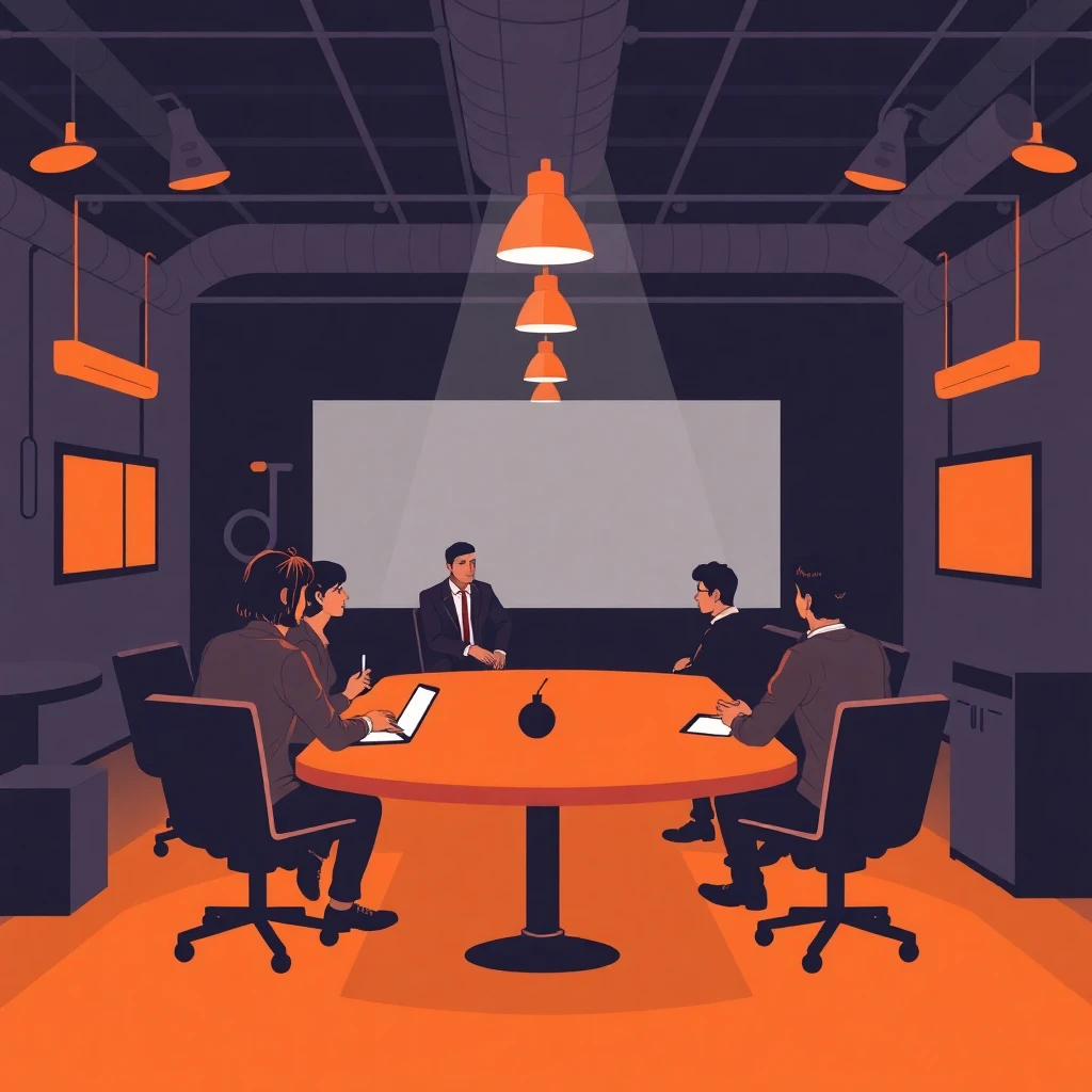 Reunión de trabajo en una oficina