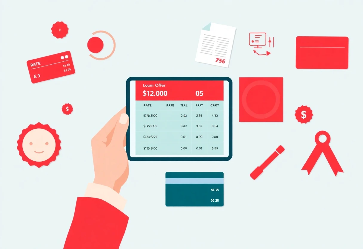 Illustration of comparing loan offers