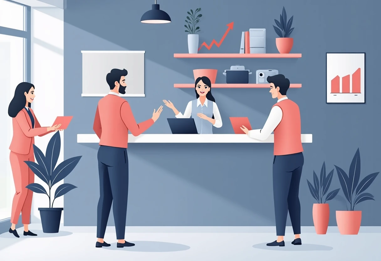 Recepcionista en un hotel boutique